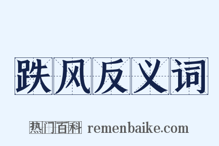 跌风反义词是什么意思的图片